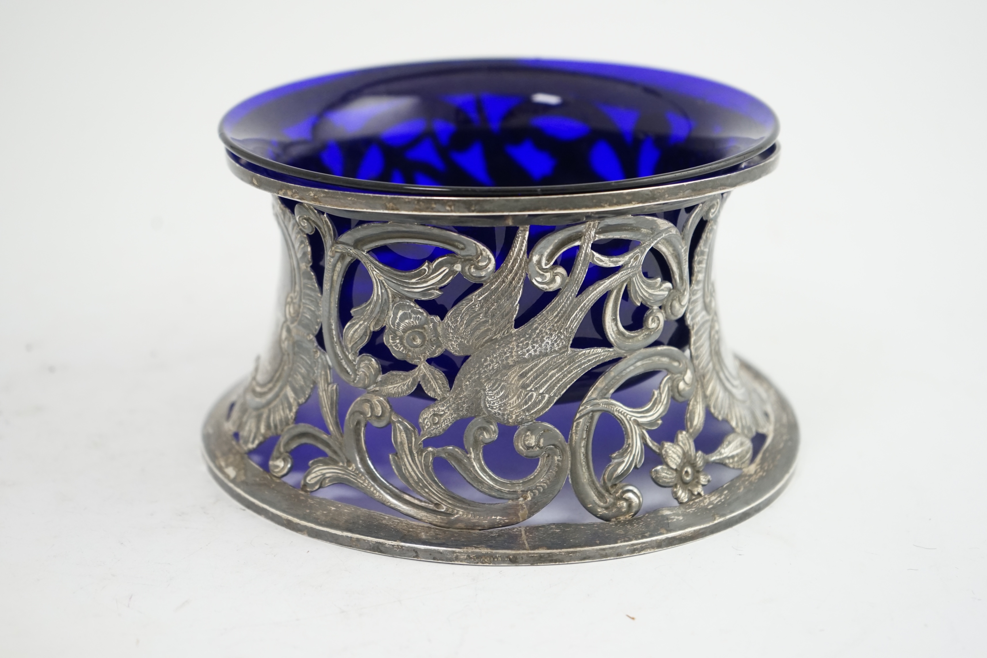 A George IV Irish pierced silver dish ring by Edward Johnson Ltd